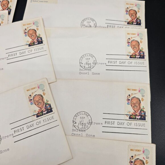 Walt Disney 1968 First Day Of Issue Envelopes Lot Of 17 Stamps Postmarks LI3008 - Picture 5 of 9